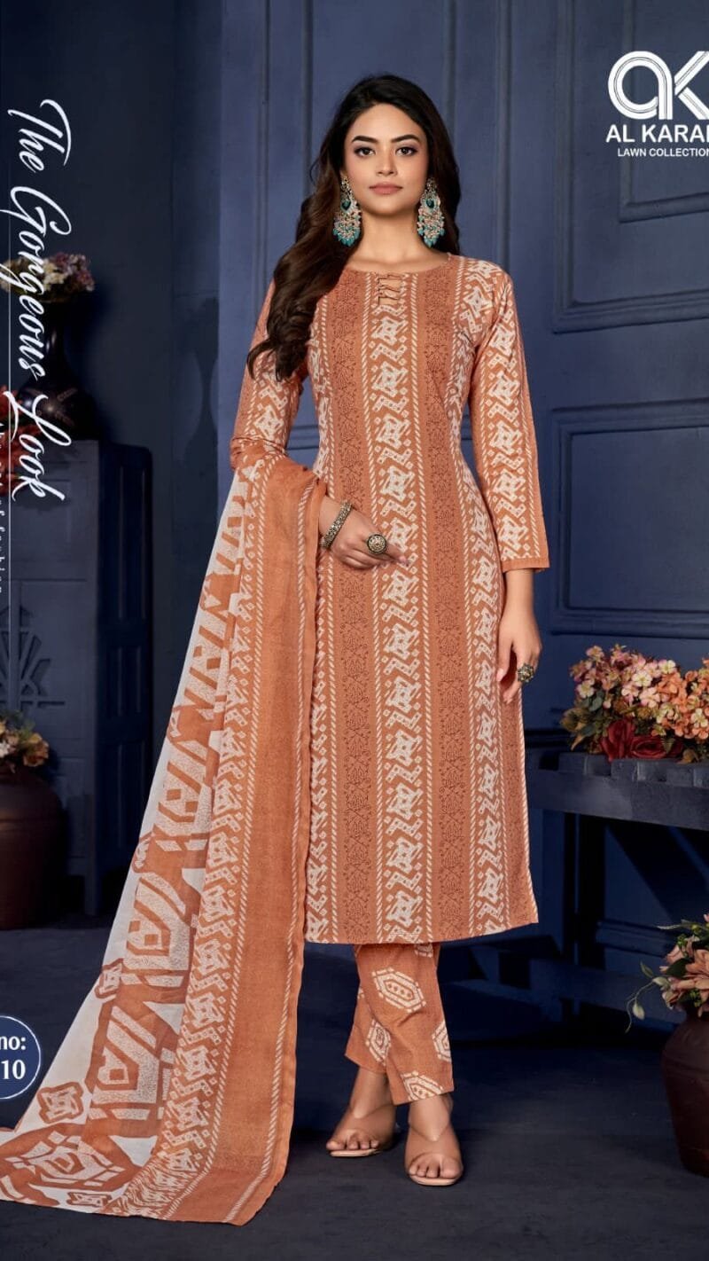Sahiba Signature Print Al Karam Wholesale Cotton Dress Material