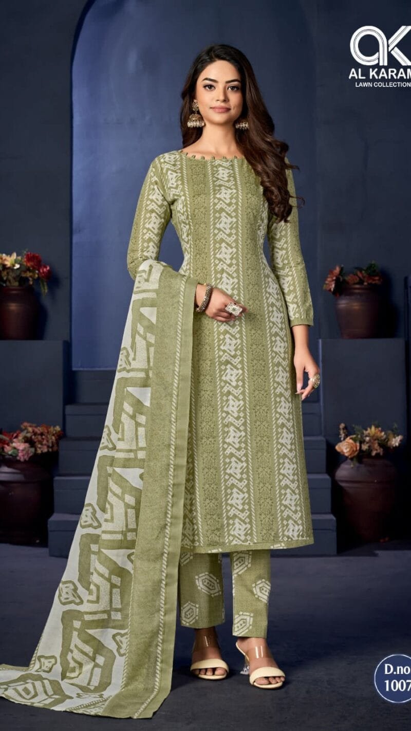 Sahiba Signature Print Al Karam Wholesale Cotton Dress Material
