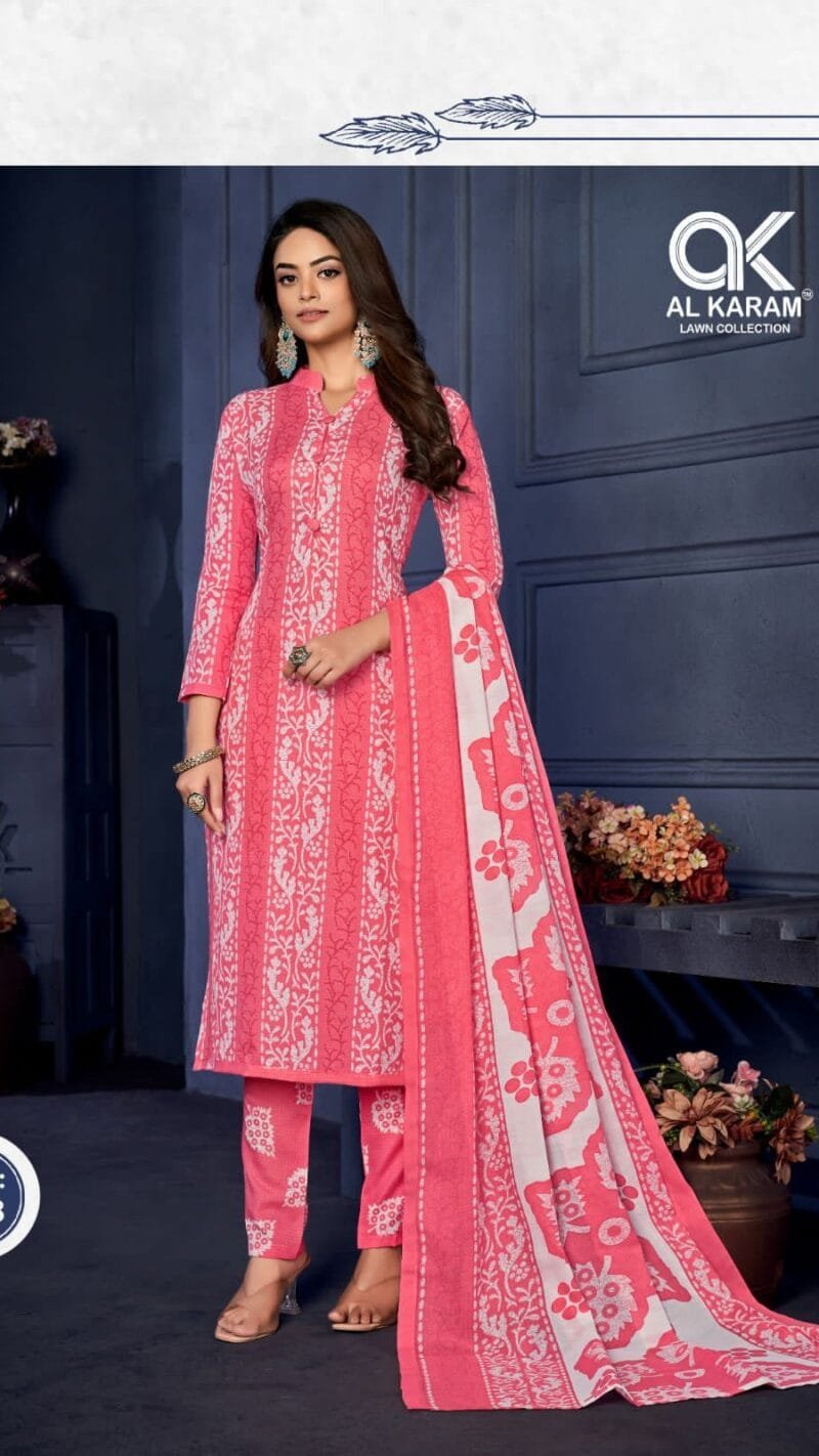 Sahiba Signature Print Al Karam Wholesale Cotton Dress Material