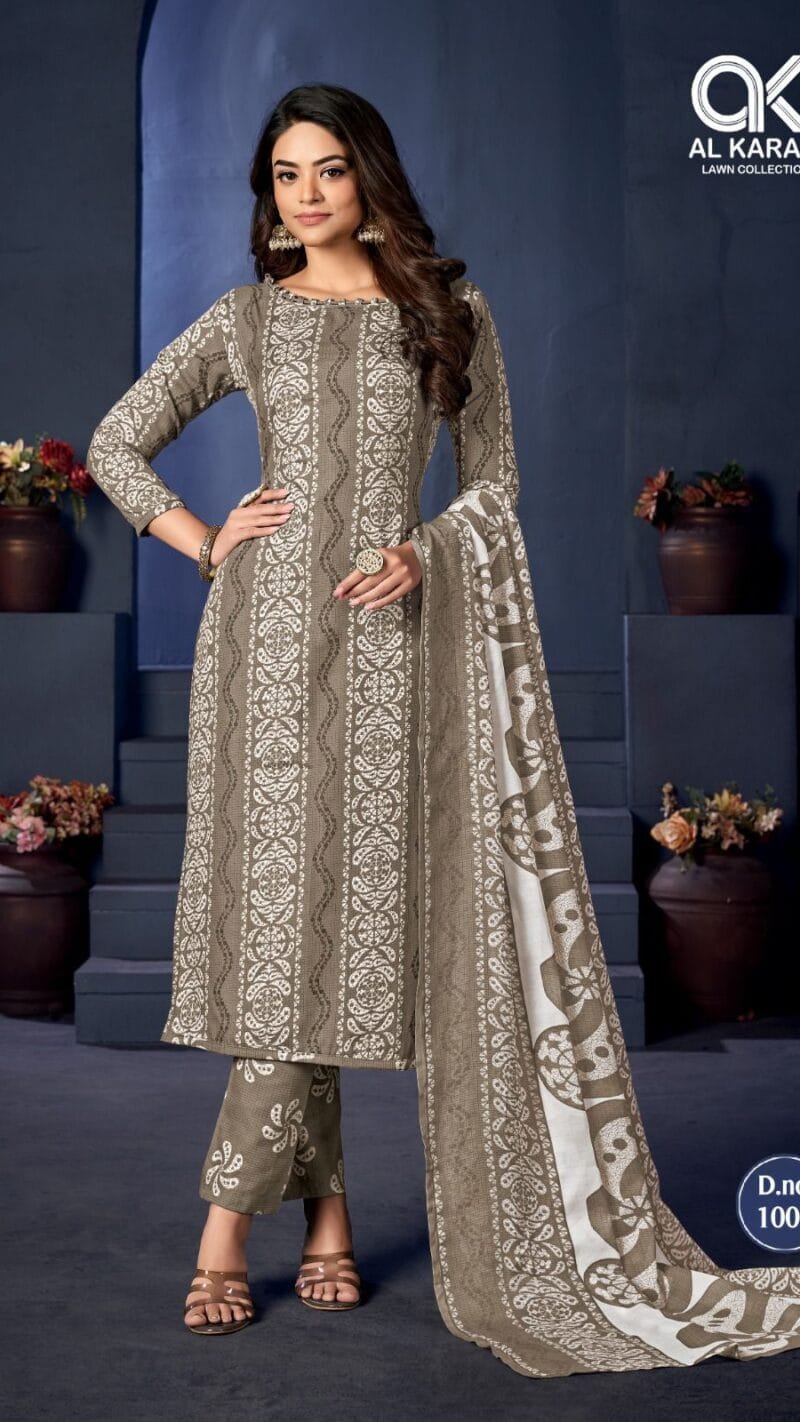 Sahiba Signature Print Al Karam Wholesale Cotton Dress Material