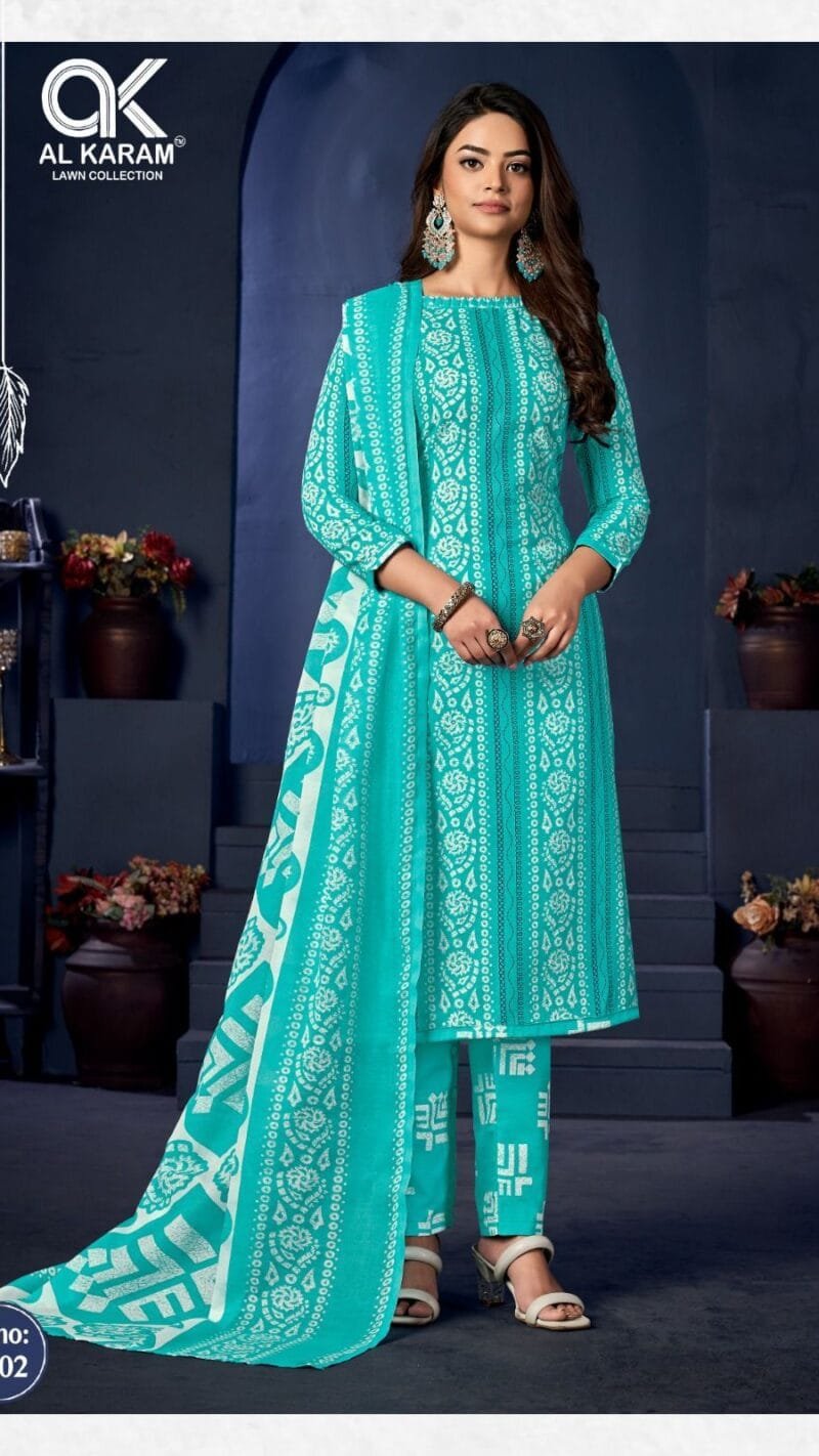 Sahiba Signature Print Al Karam Wholesale Cotton Dress Material