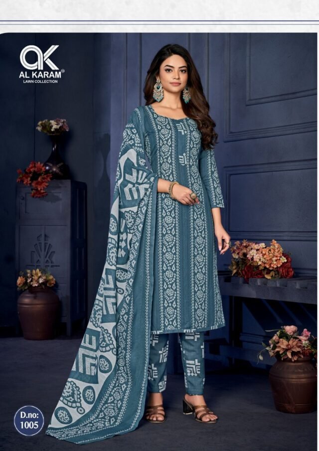 Sahiba Signature Print Al Karam Wholesale Cotton Dress Material