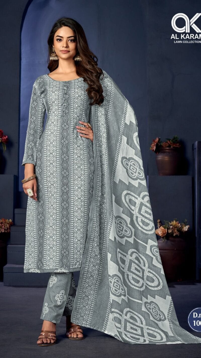Sahiba Signature Print Al Karam Wholesale Cotton Dress Material