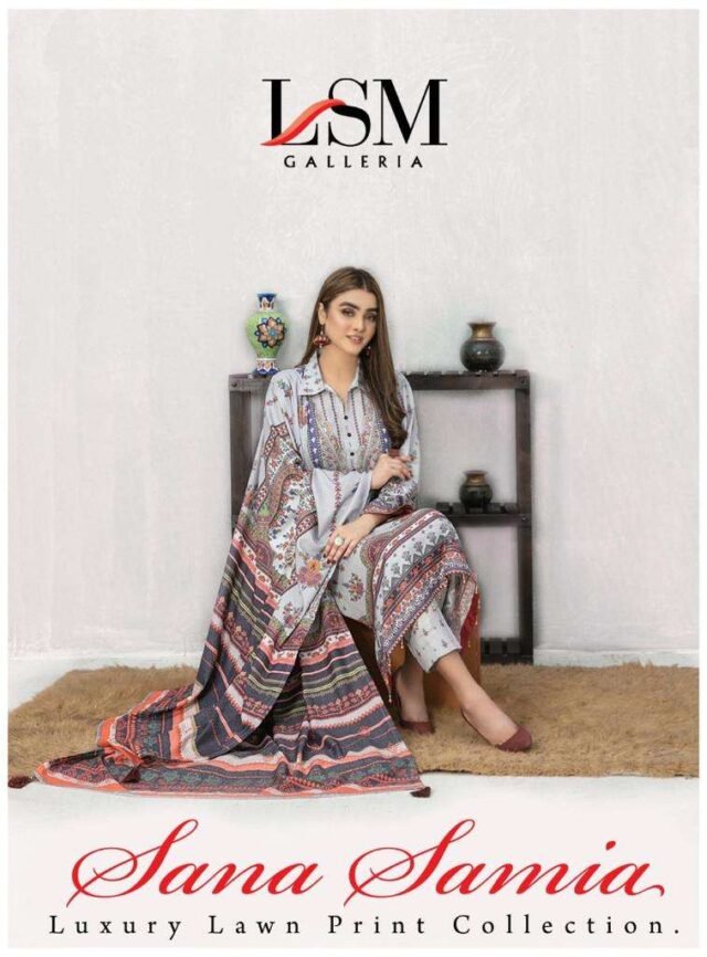 Sana Samia Luxury Lawn Print Wholesale Cotton Dress Material