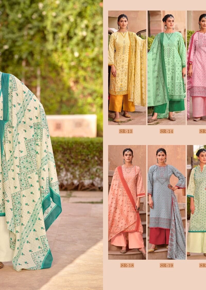 Sara Levisha Pure Cotton Digital Style Printed Sarvoshki Daimond