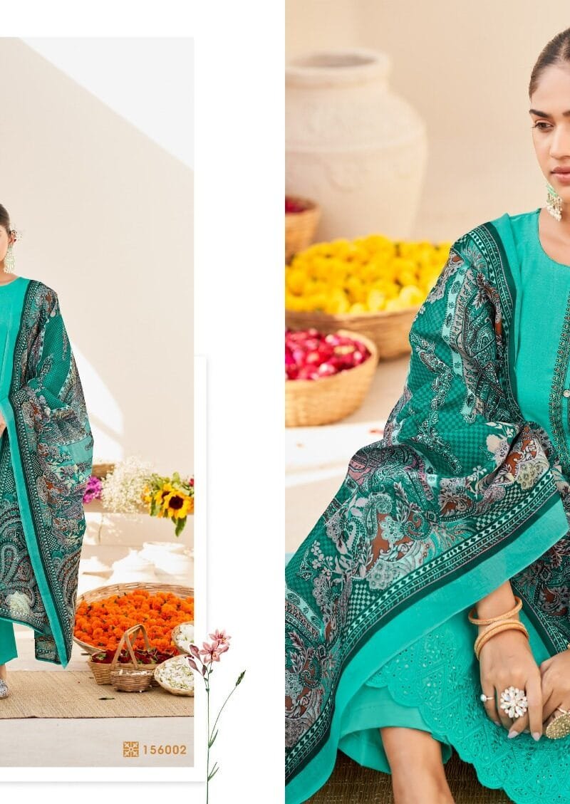 Sara Summer Collection Kesar Pure Jaam Cotton With Nack & Daman Work