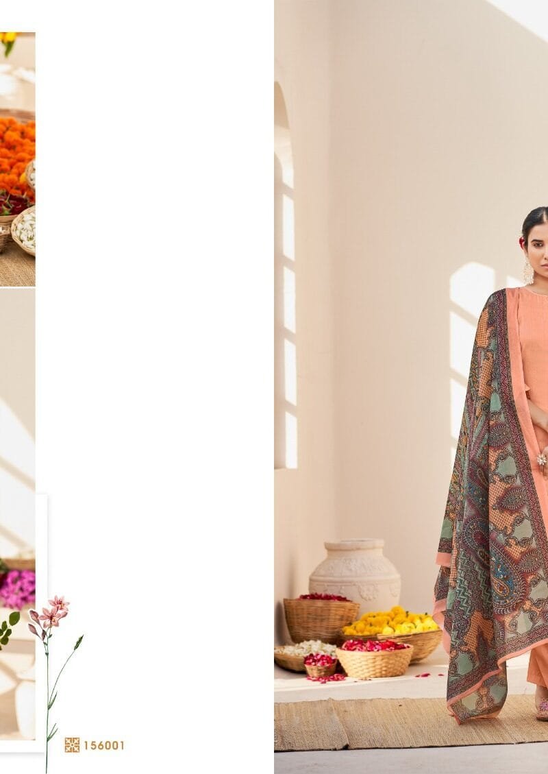 Sara Summer Collection Kesar Pure Jaam Cotton With Nack & Daman Work