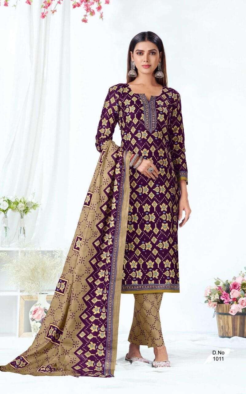 Sc Guljar Vol 1 Poplin Wholesale Cotton Dress Material