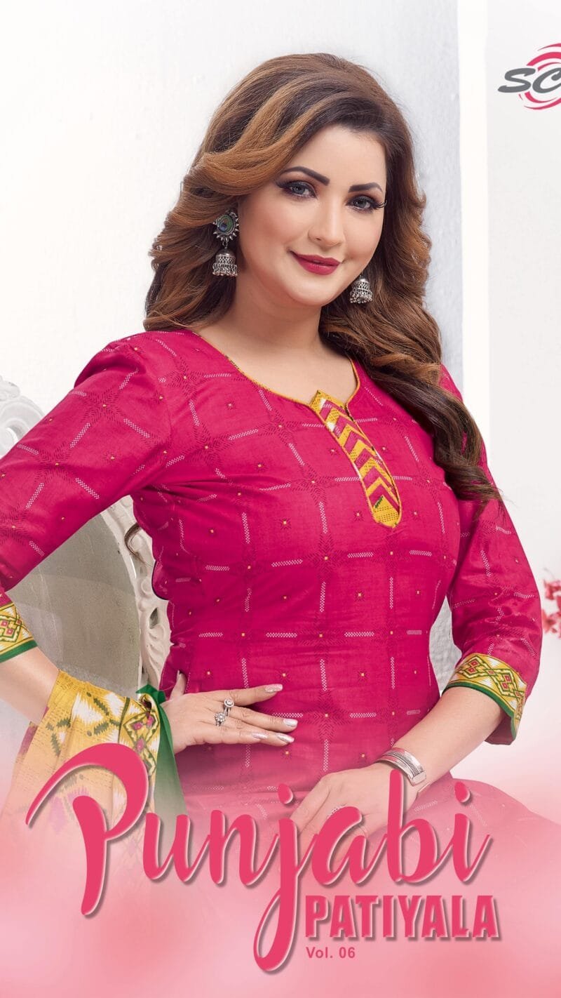 Sc Punjabi Patiyala Vol 6 Wholesale Cotton Dress Material