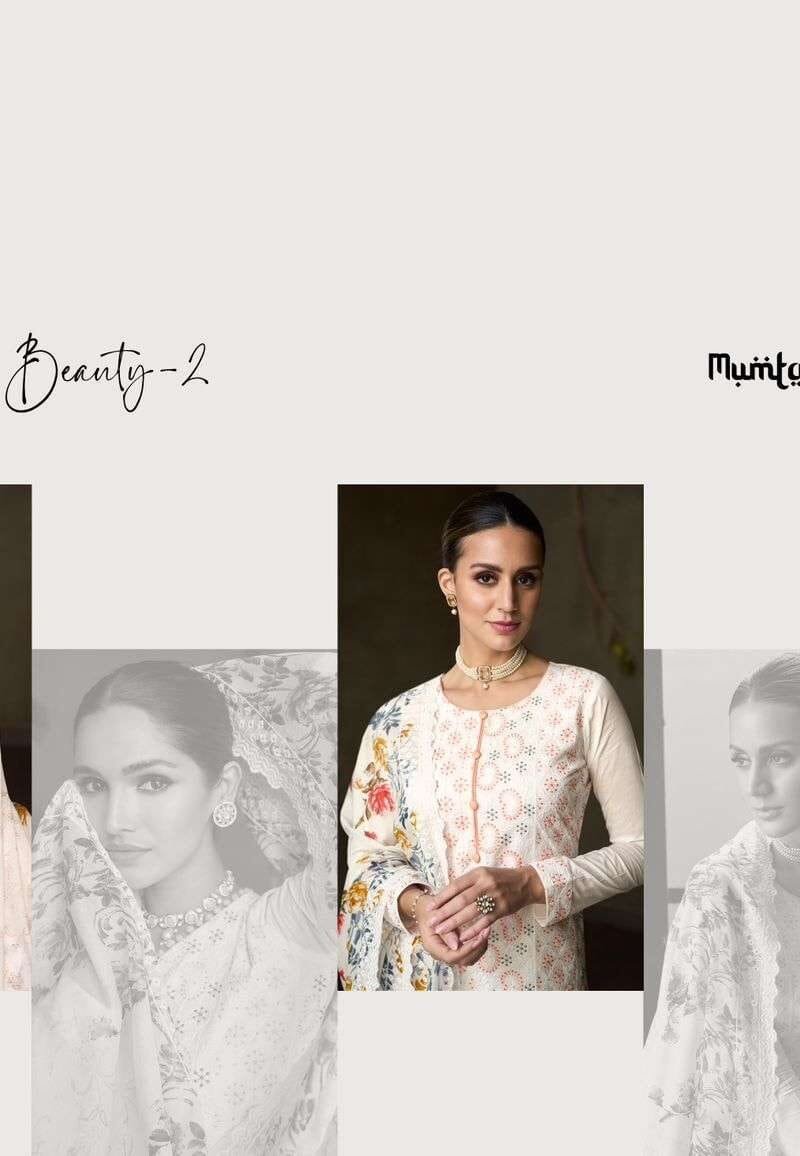Shades Of Beauty Vol 2 Mumtaz Arts Pure Lawn Lucknowi Embroidery