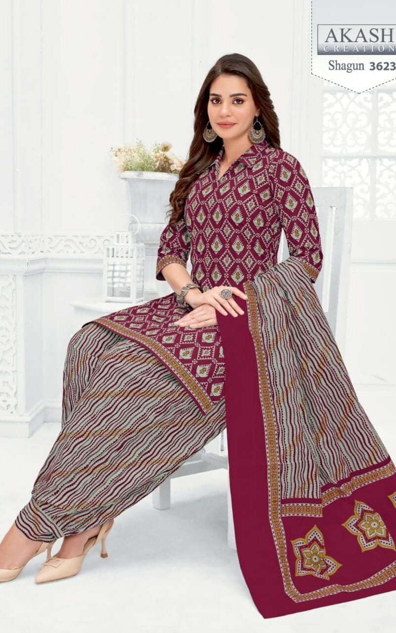 Shagun vol 36 Akash Creation Wholesale Cotton Dress Material