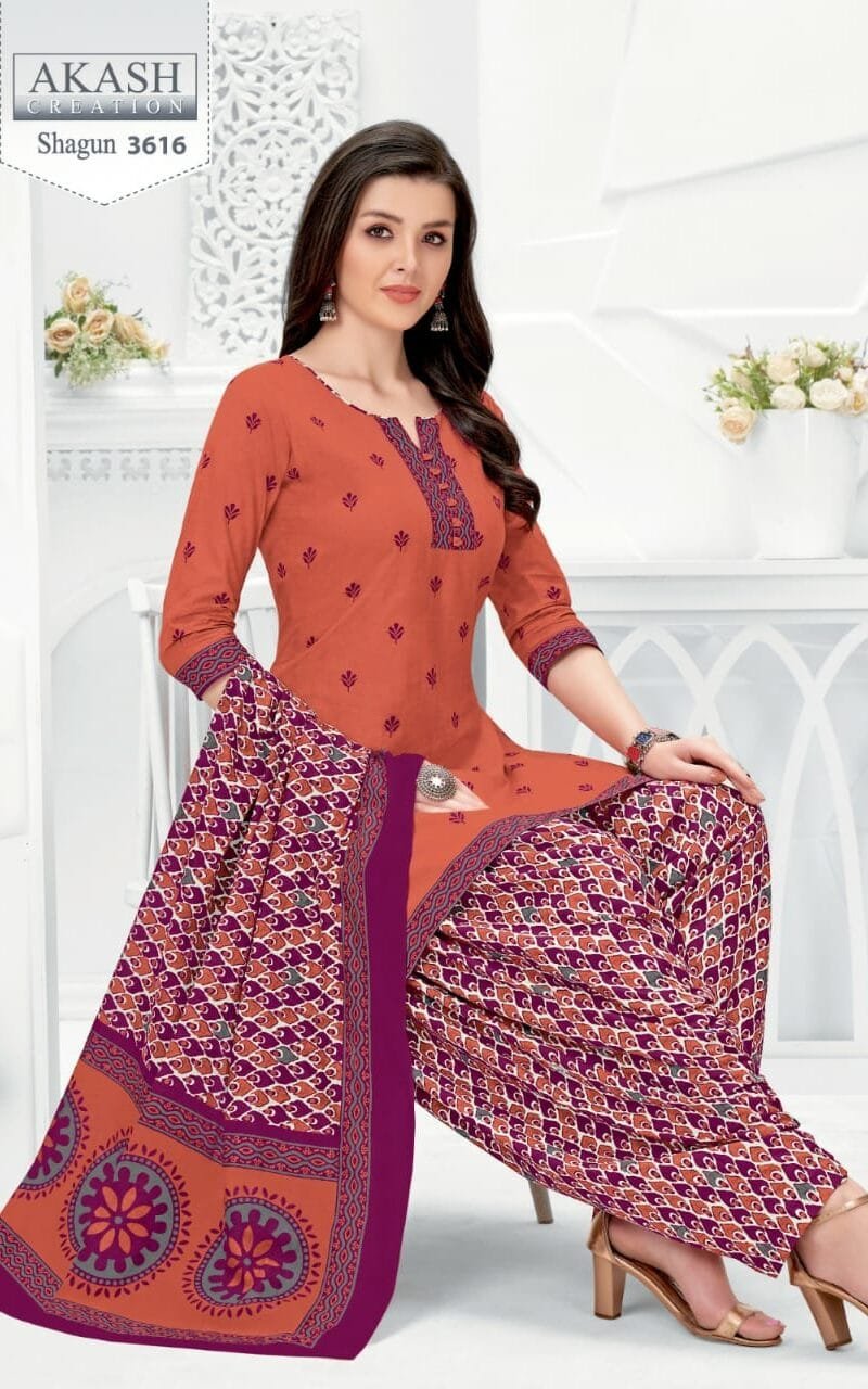 Shagun vol 36 Akash Creation Wholesale Cotton Dress Material