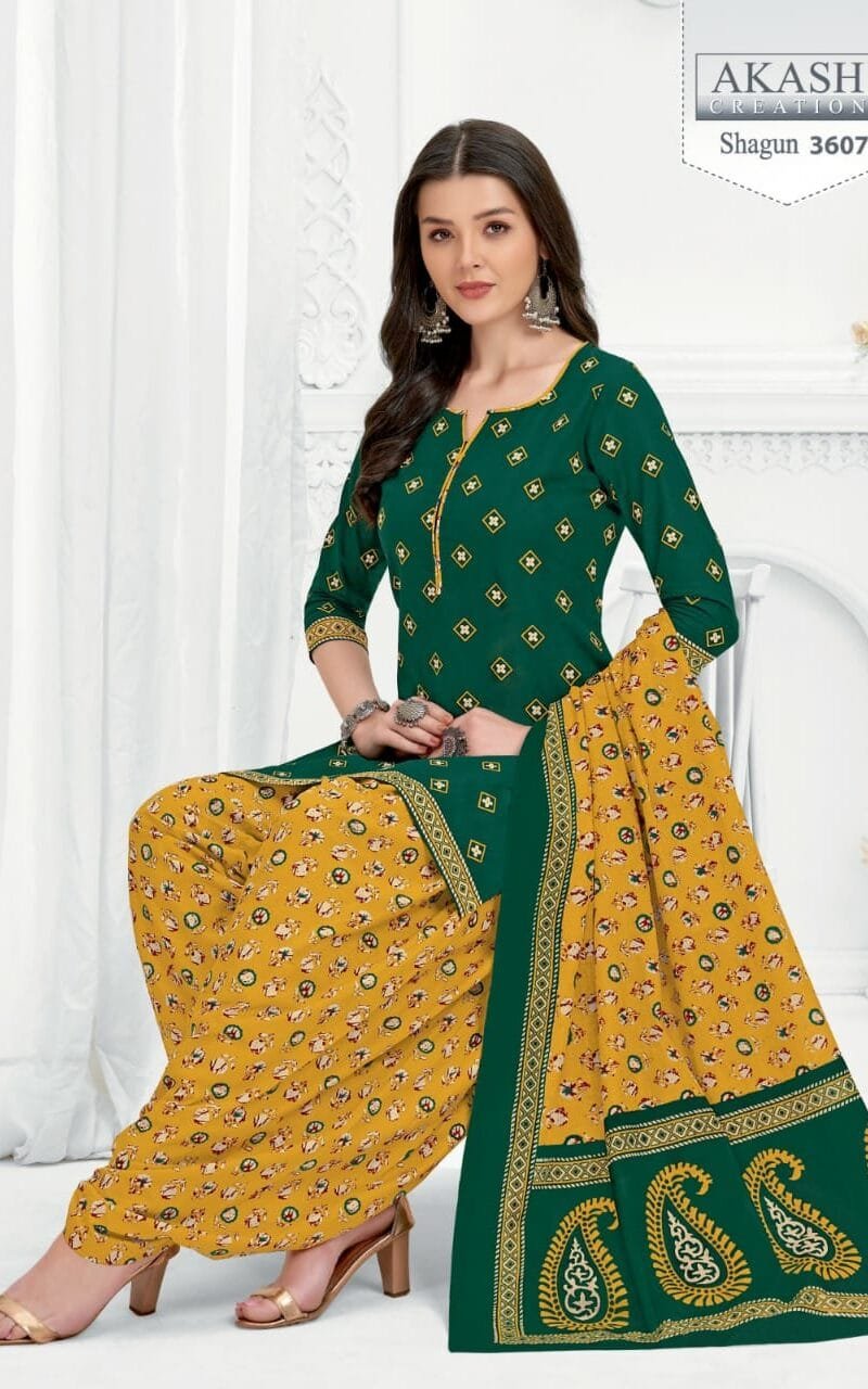 Shagun vol 36 Akash Creation Wholesale Cotton Dress Material