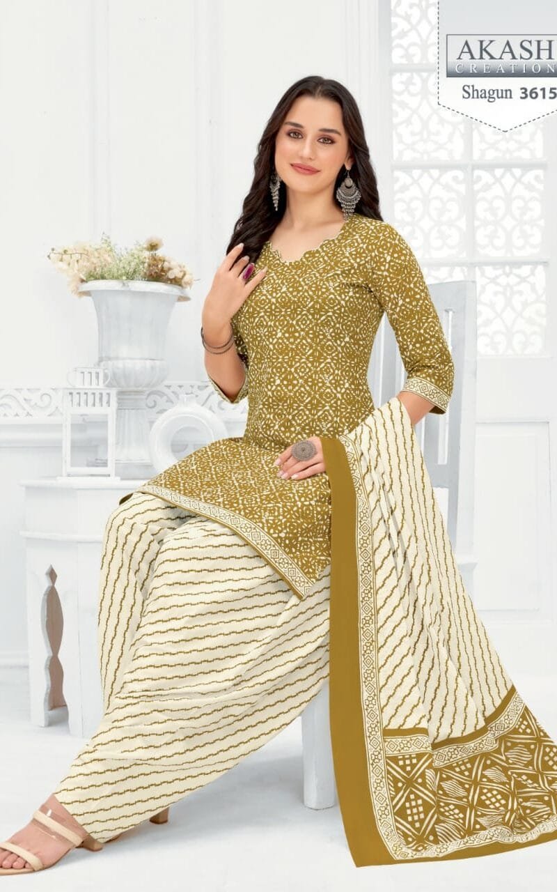 Shagun vol 36 Akash Creation Wholesale Cotton Dress Material