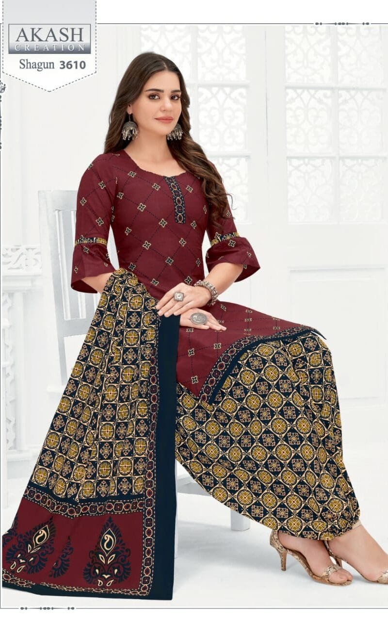Shagun vol 36 Akash Creation Wholesale Cotton Dress Material