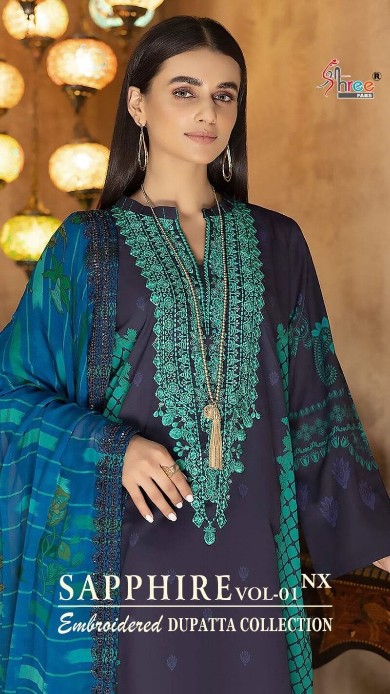Shapphire Embroidered Dupatta Collection Vol 1 Shree Fabs