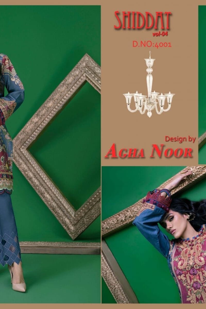 Shiddat Vol 4 Jam Satin Cotton Self Emroidery Collection