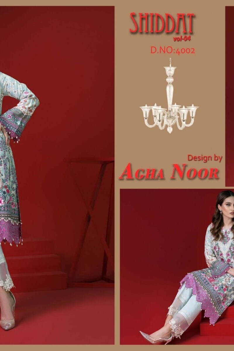 Shiddat Vol 4 Jam Satin Cotton Self Emroidery Collection