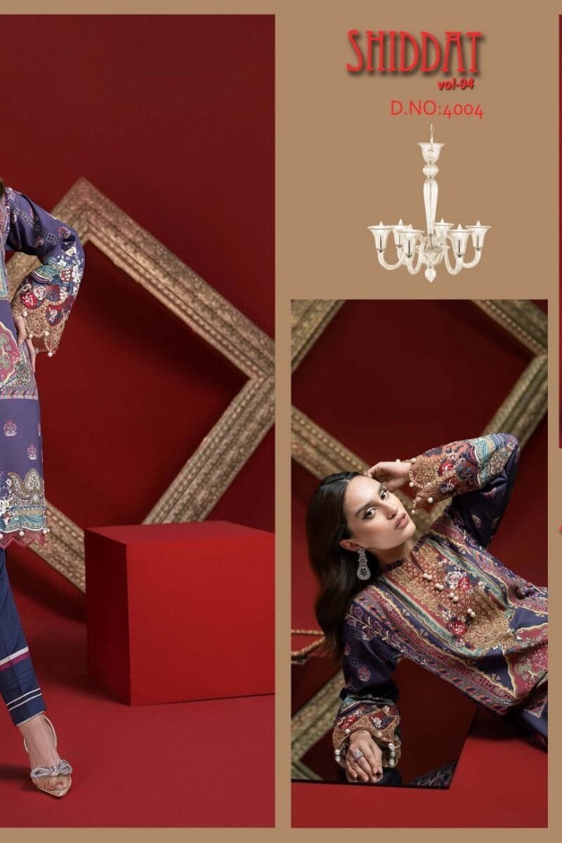 Shiddat Vol 4 Jam Satin Cotton Self Emroidery Collection