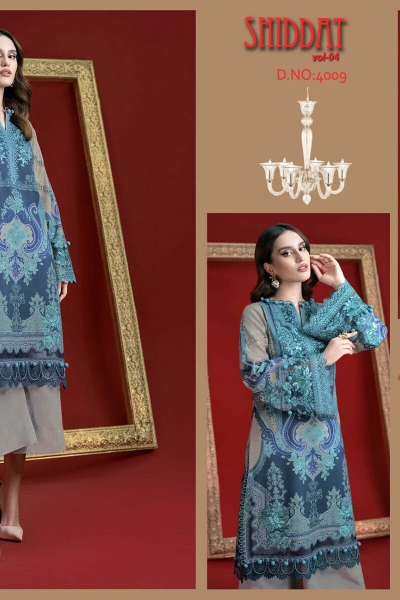 Shiddat Vol 4 Jam Satin Cotton Self Emroidery Collection