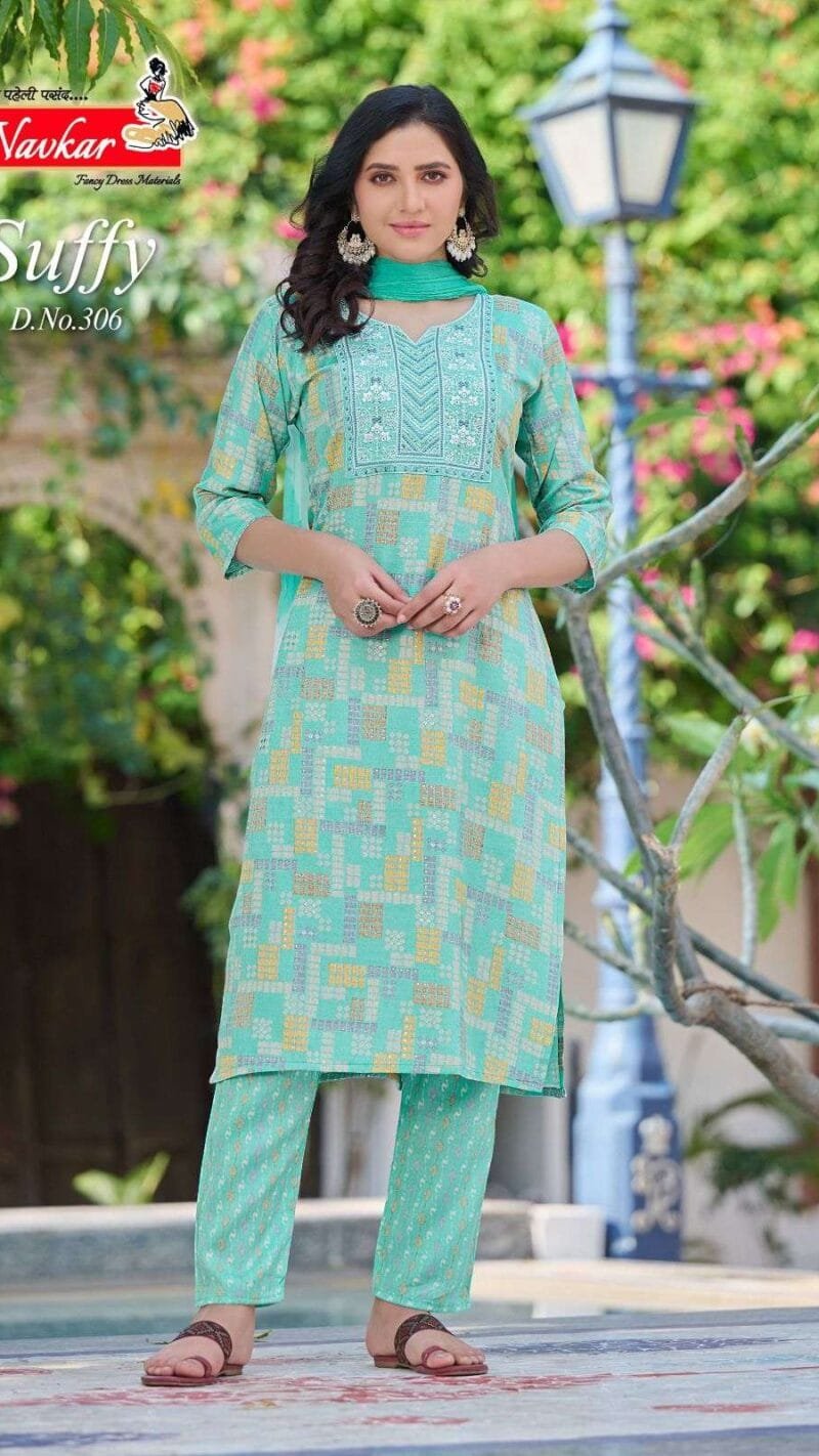 Suffy Vol 3 Navkar With Embroidery Work Readymade Catalogue