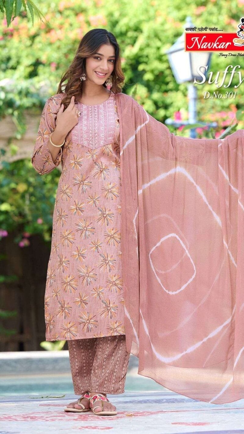 Suffy Vol 3 Navkar With Embroidery Work Readymade Catalogue