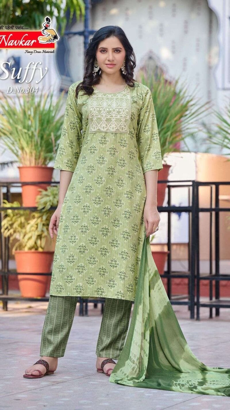 Suffy Vol 3 Navkar With Embroidery Work Readymade Catalogue