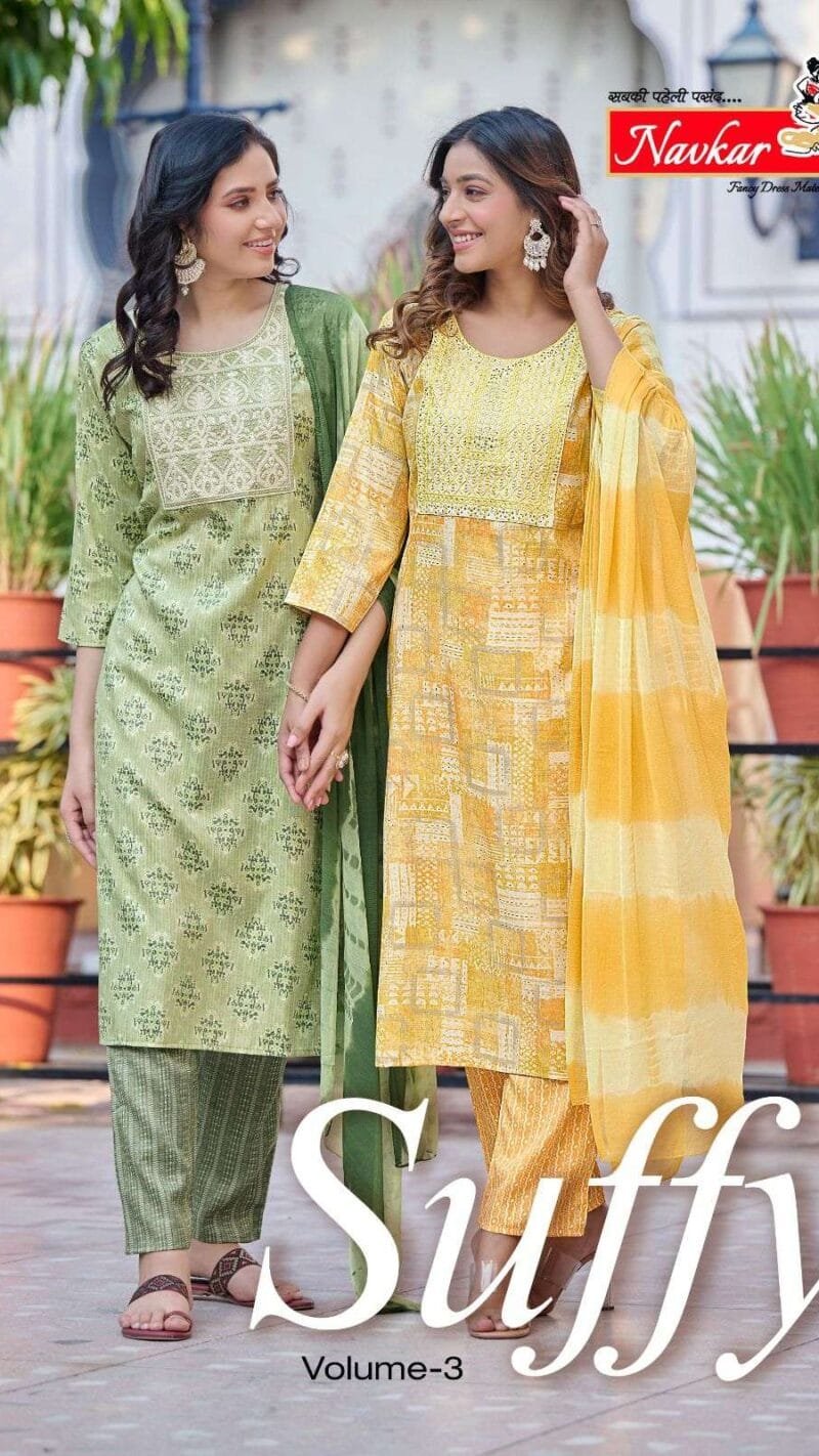 Suffy Vol 3 Navkar With Embroidery Work Readymade Catalogue