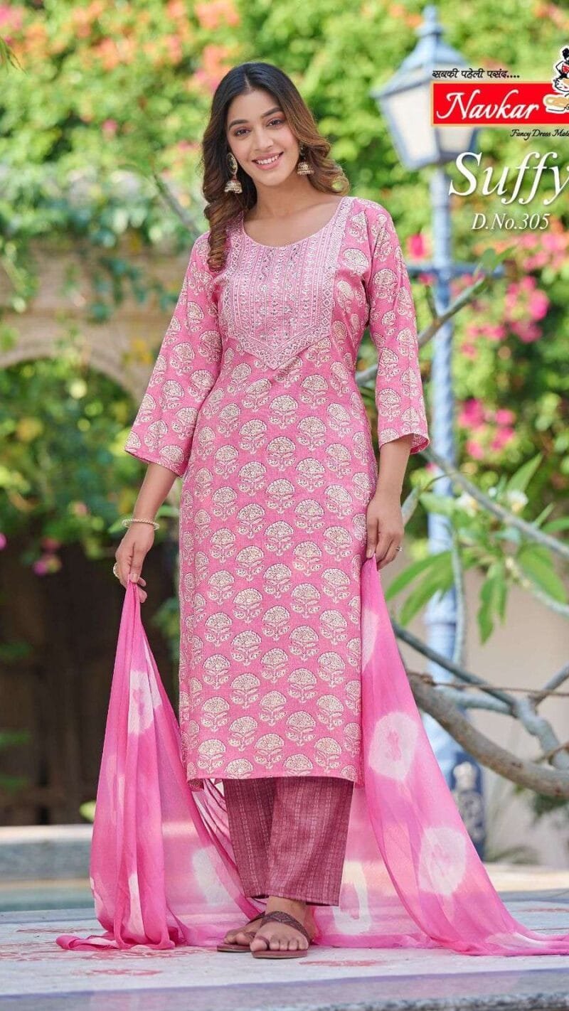 Suffy Vol 3 Navkar With Embroidery Work Readymade Catalogue