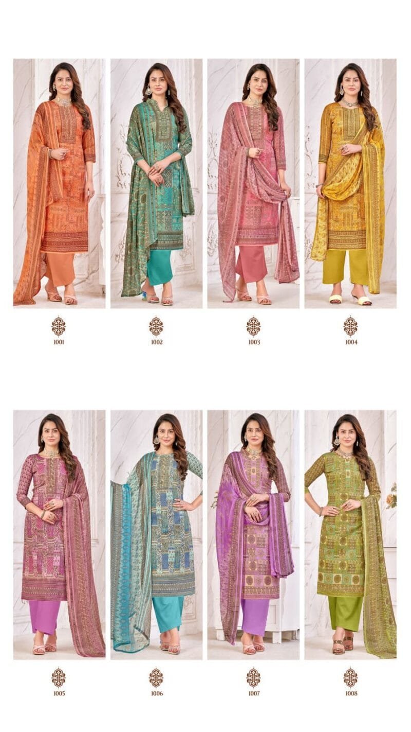 Summer Collection Mallika Roli Moli Creation Wholesale Cotton Dress Material