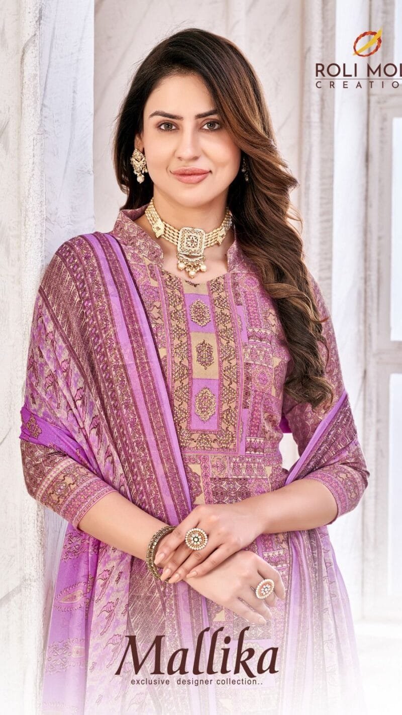 Summer Collection Mallika Roli Moli Creation Wholesale Cotton Dress Material