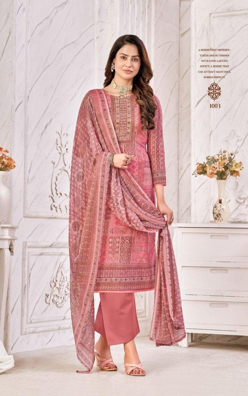 Summer Collection Mallika Roli Moli Creation Wholesale Cotton Dress Material