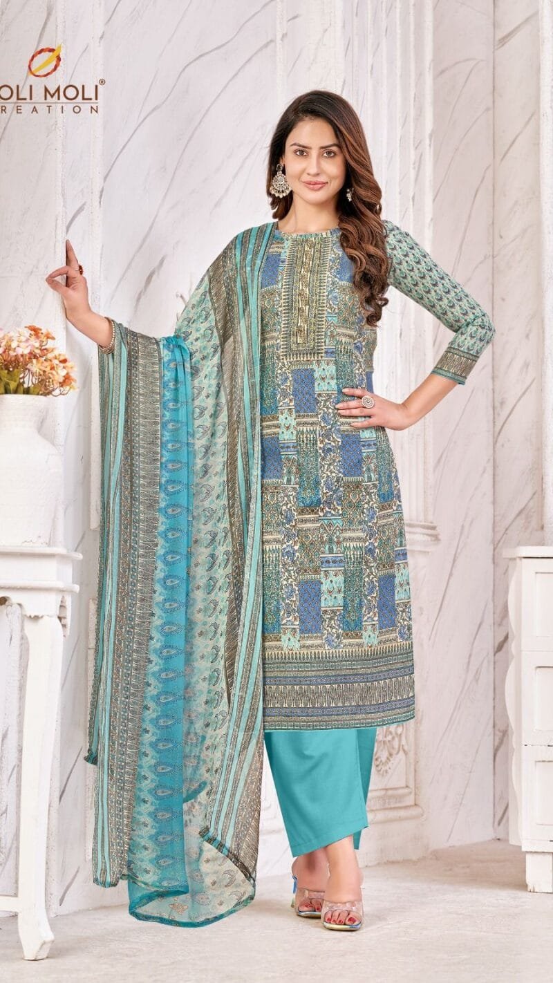 Summer Collection Mallika Roli Moli Creation Wholesale Cotton Dress Material