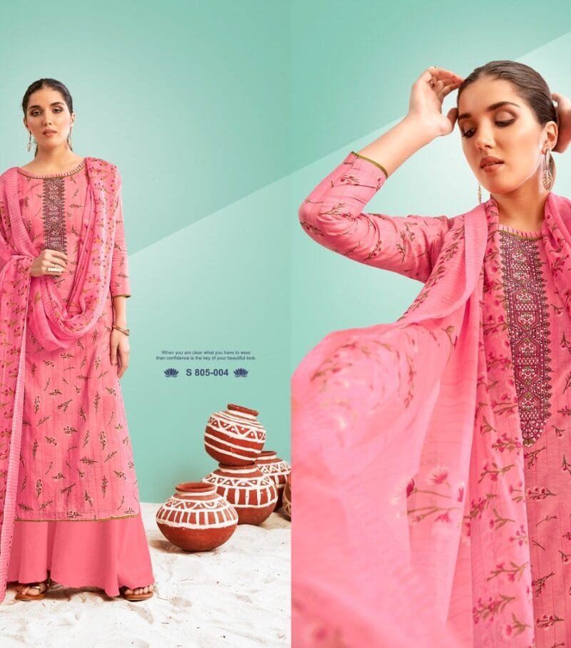Sunflower Alok Suit Pure Cambric Cotton Digital Style Print With Neck Embroidery