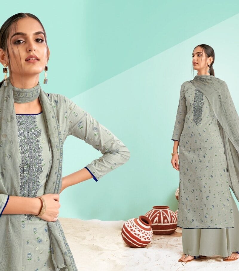 Sunflower Alok Suit Pure Cambric Cotton Digital Style Print With Neck Embroidery