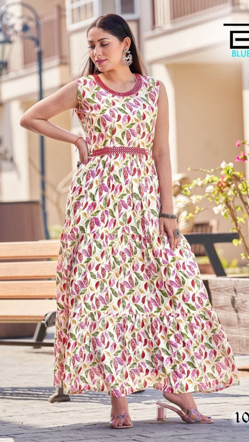 Sunshine Vol 20 Blue Hills Rayon 14kg Mill Print Kurti Wholesale