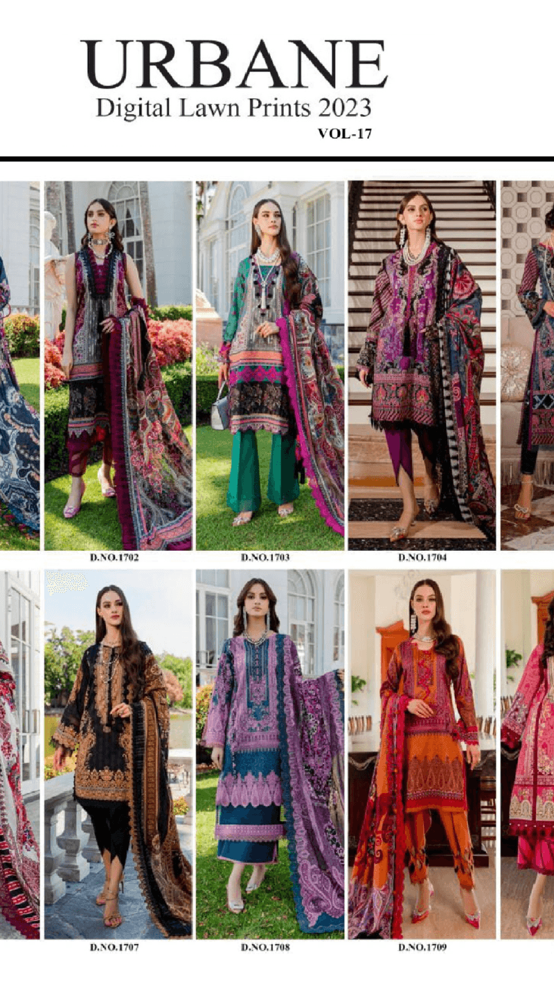 Urbane Digital Lawn Prints Vol 17 Pakiza Prints