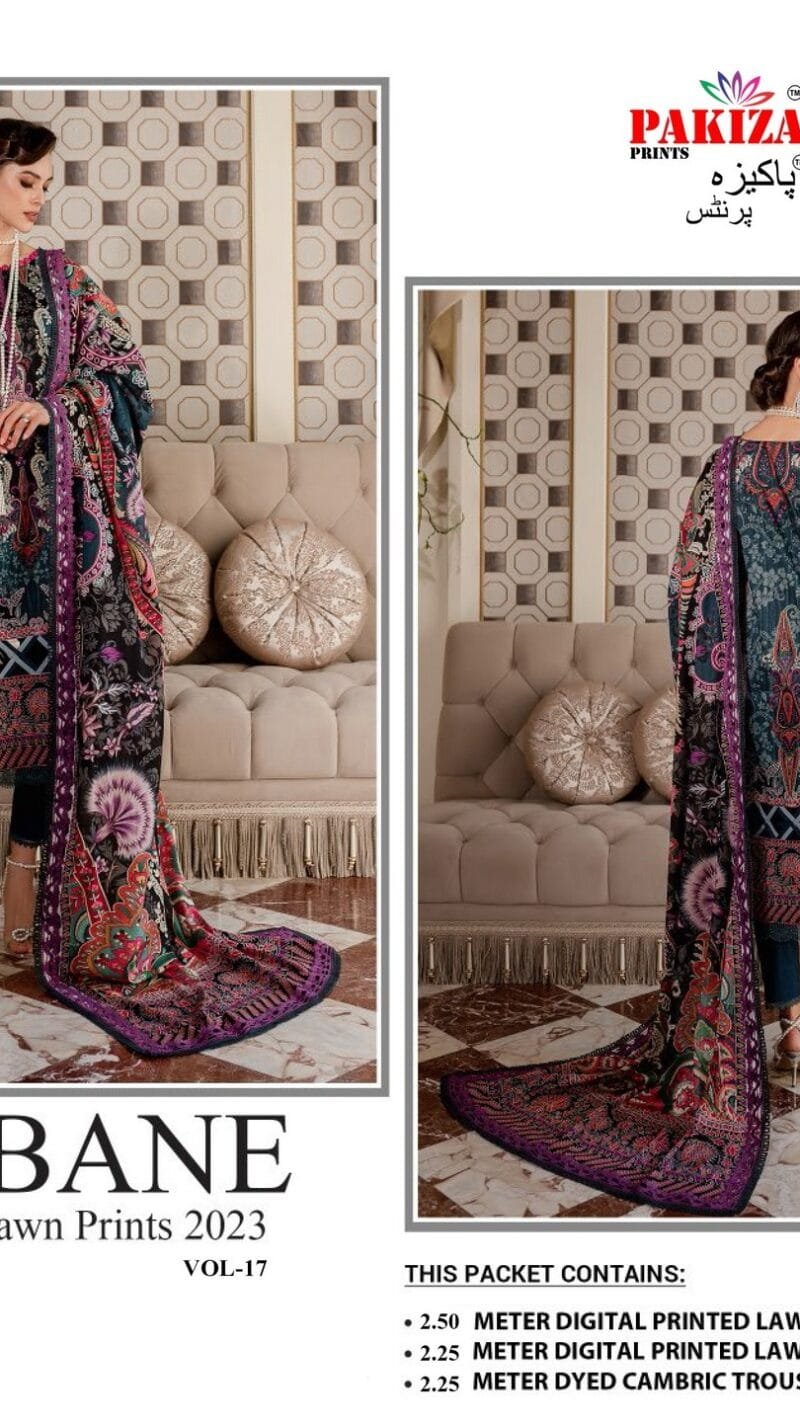 Urbane Digital Lawn Prints Vol 17 Pakiza Prints