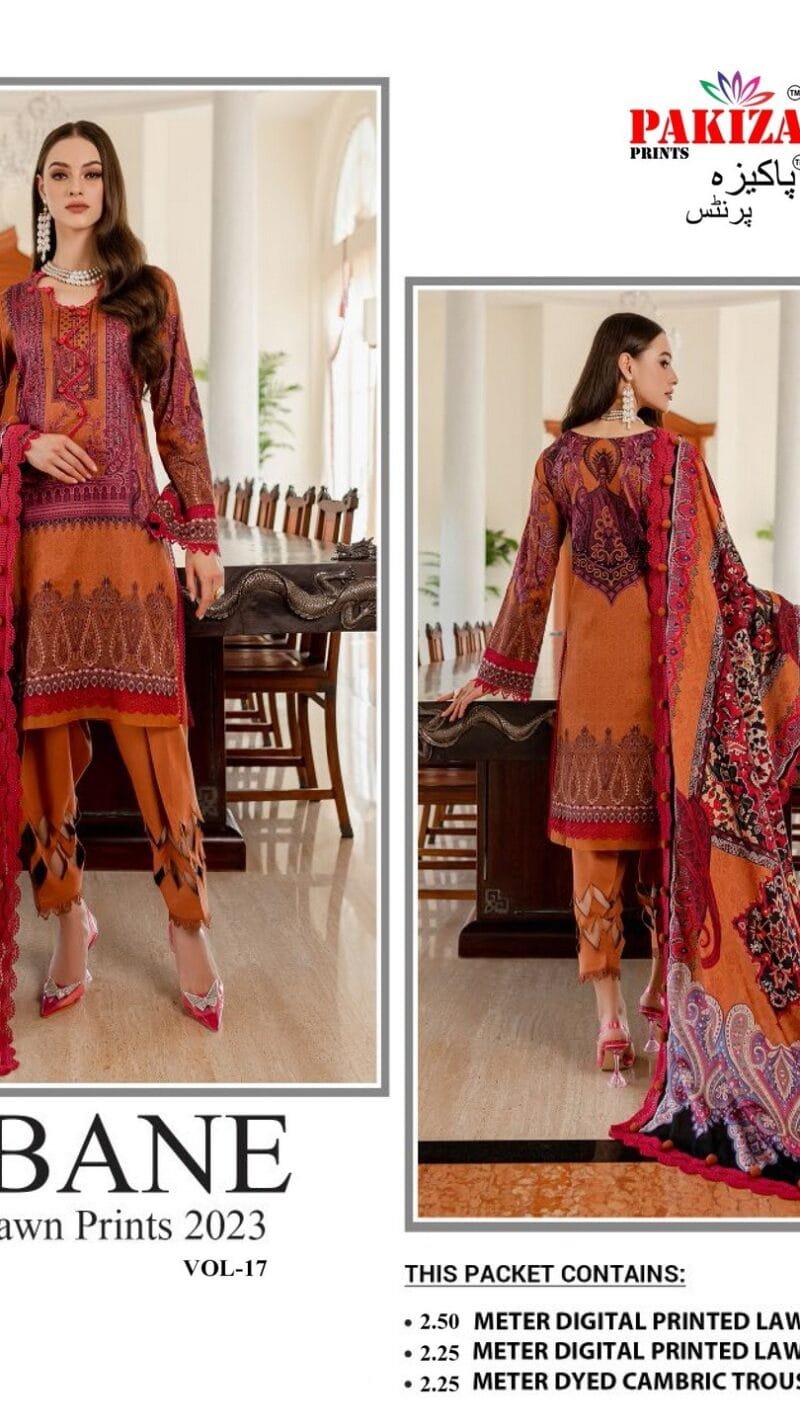 Urbane Digital Lawn Prints Vol 17 Pakiza Prints