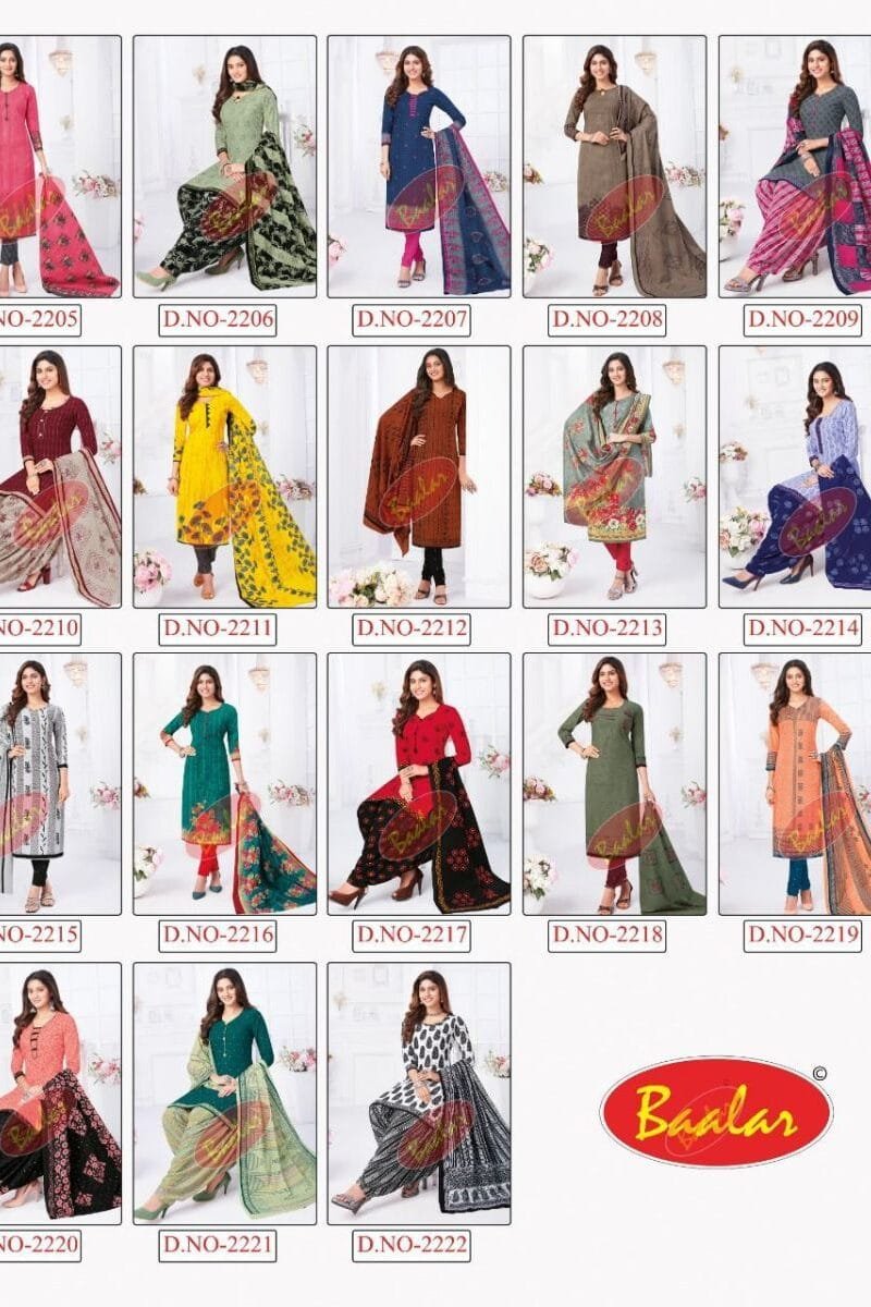 Zaara Vol 12 Baalar Wholesale Cotton Dress Material