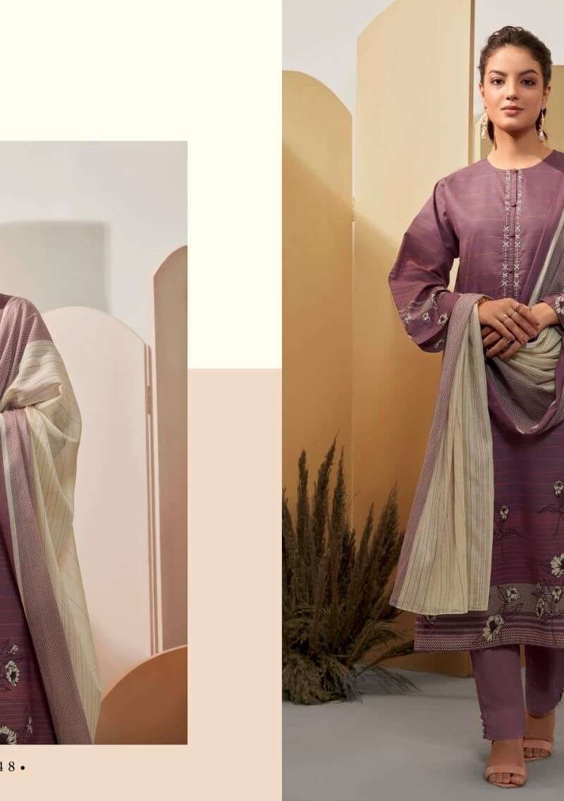 Aaliaa Sahiba S-Nirukth Cambric Cotton Print with Embroidery