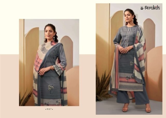 Aaliaa Sahiba S-Nirukth Cambric Cotton Print with Embroidery