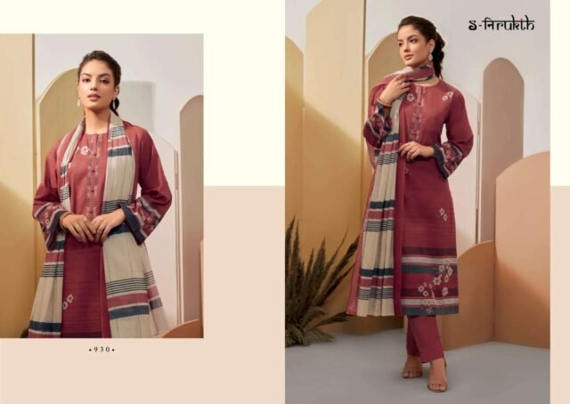 Aaliaa Sahiba S-Nirukth Cambric Cotton Print with Embroidery