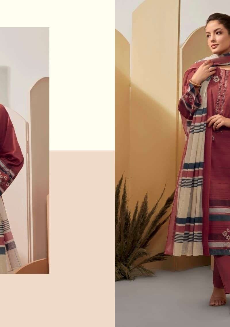 Aaliaa Sahiba S-Nirukth Cambric Cotton Print with Embroidery