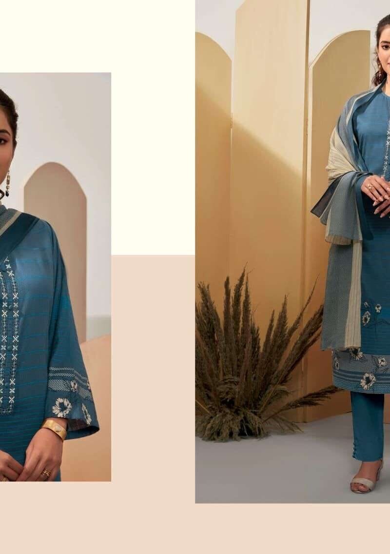 Aaliaa Sahiba S-Nirukth Cambric Cotton Print with Embroidery