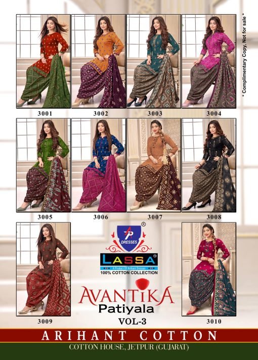 Ap Lassa Avantika Patiyala vol 3 Wholesale Cotton Dress Material