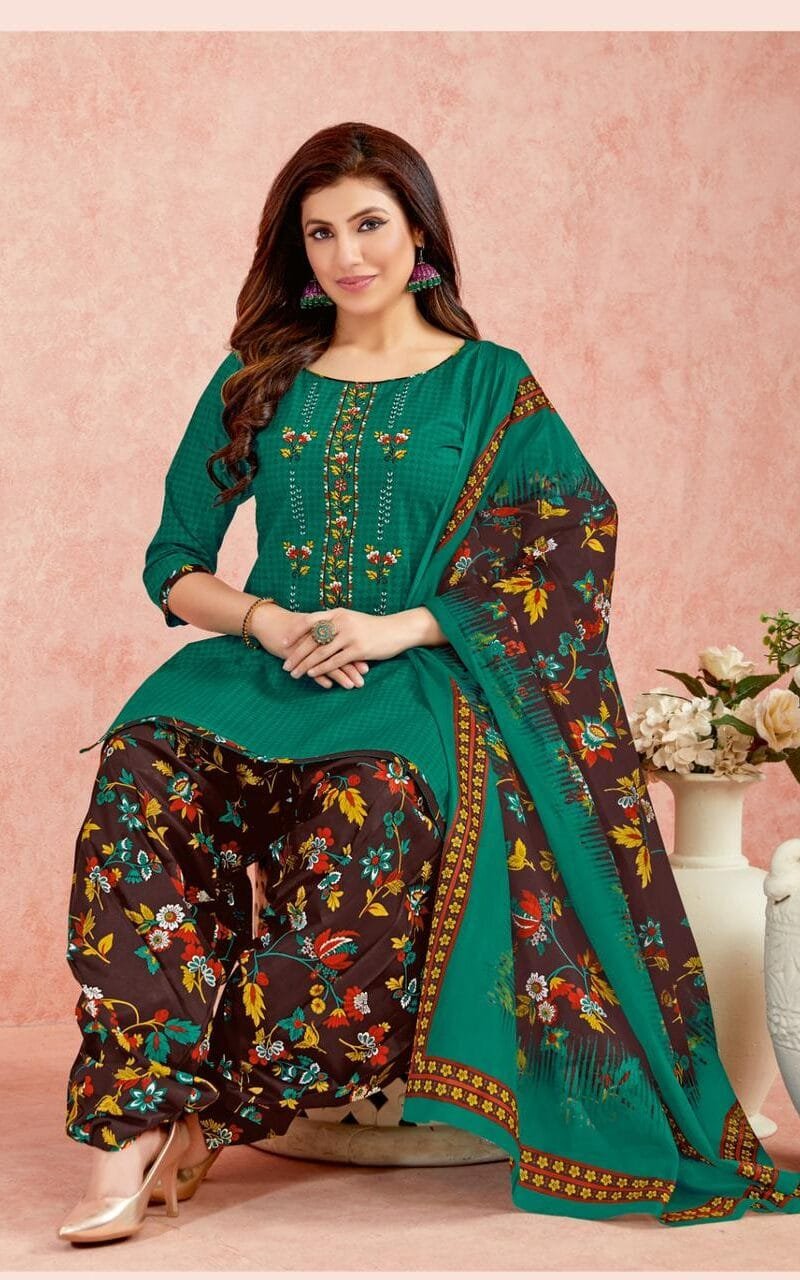 Balaji Rasberry Vol 12 Pure Cotton With Embroidery Wholesale Dress Material