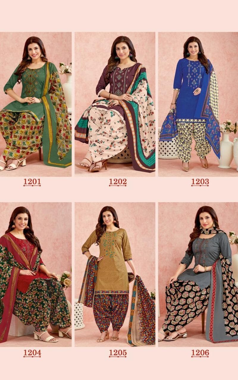 Balaji Rasberry Vol 12 Pure Cotton With Embroidery Wholesale Dress Material