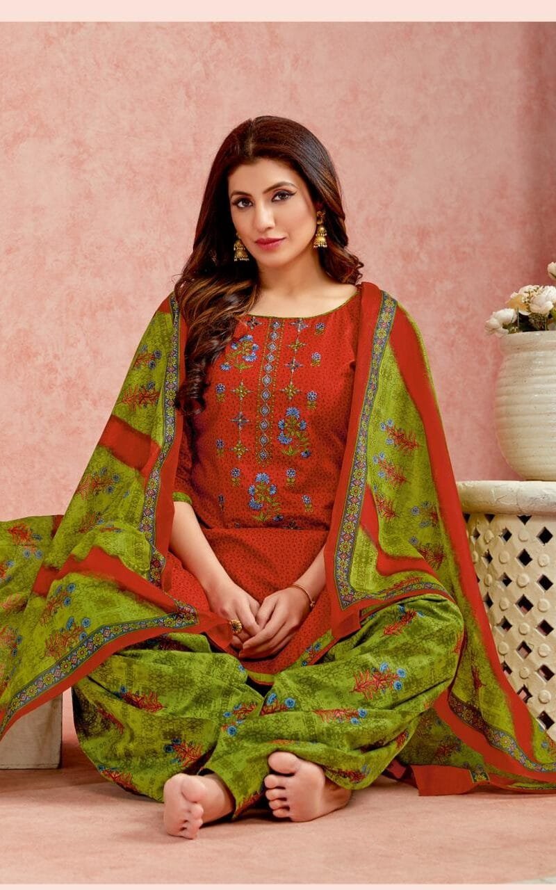 Balaji Rasberry Vol 12 Pure Cotton With Embroidery Wholesale Dress Material