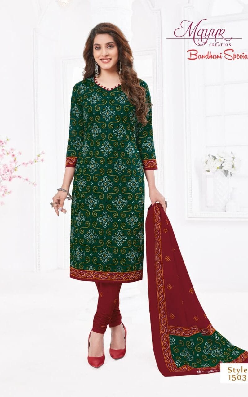 Bandhani Special Vol 16 Mayur Wholesale Cotton Dress Material